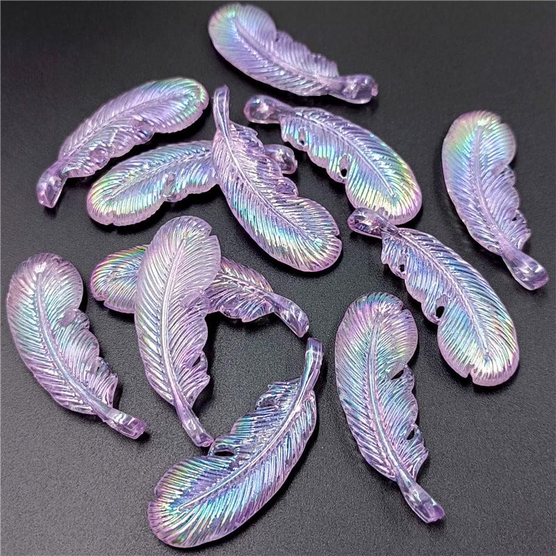 Ручная работа, светлые серии, акриловые материалы, светящиеся аксессуары, 10 шт., ювелирные изделия «сделай сам», цветное ожерелье с УФ-покрытием, серьги, изготовление модных бусин