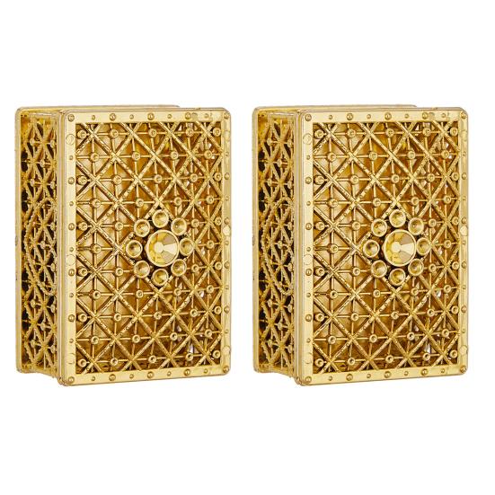 Винтажная шкатулка для украшений с ажурным узором, пластиковая коробка для конфет с золотым/серебряным покрытием, коробка для подарков на свадьбу/вечеринку, для колец, серег, ожерелий, принадлежности для девичника, дня рождения