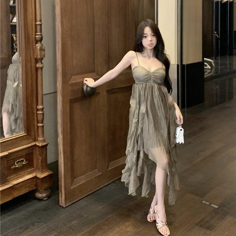 Pure Desire Green Casual Dress With Knit Fabric For Summer Chic Women