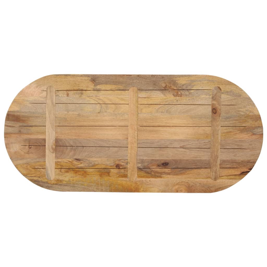 Vidaxl Blat Stołu, 100X40X3,8 Cm, Owalny, Lite Drewno Mango