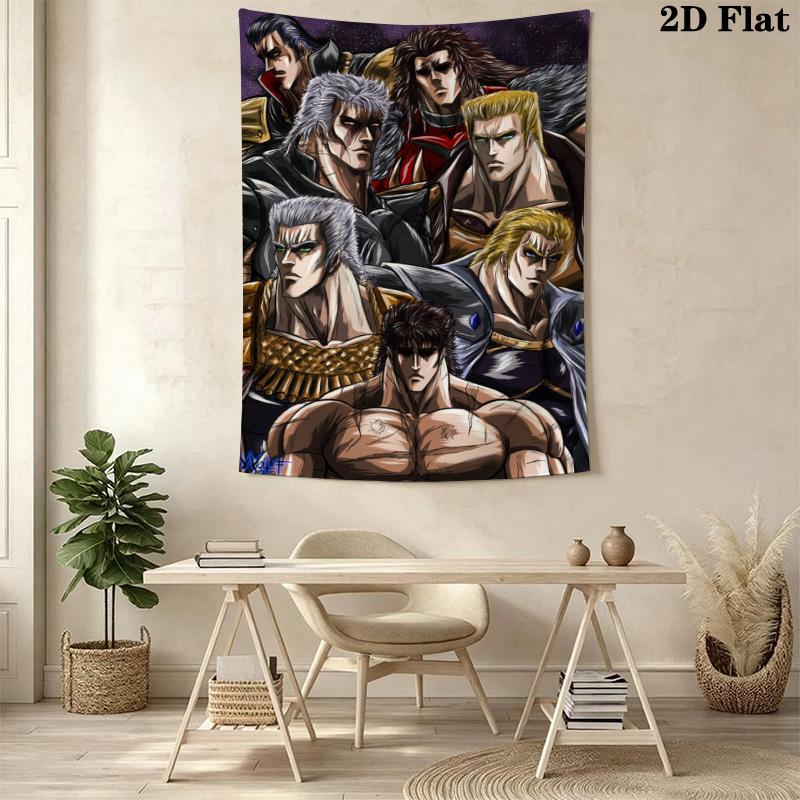 Fist of the North Star Pattern Home Decor Tapestry, Wall Hanging, Decorative RV Wall Cloth.SGT0917559