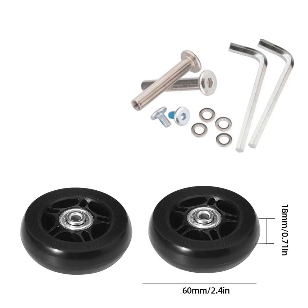 Гибкие резиновые колеса для багажа 40-70 мм Набор для замены колес Прочный набор для ремонта чемодана Тележка