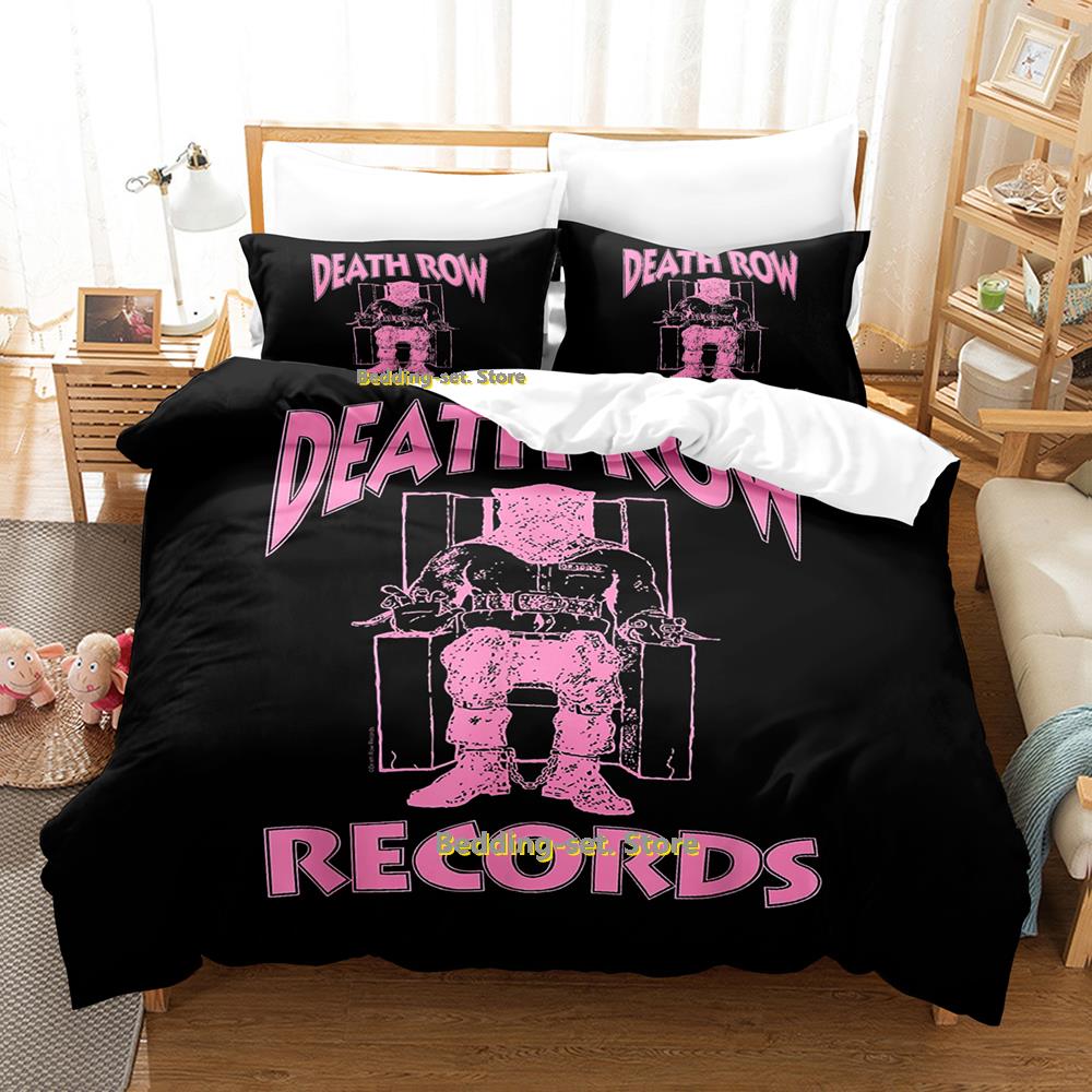Хип-Хоп Death Row Records Комплект постельного белья Мультяшный Аниме Трехсекционный Комплект Взрослый Ребенок Спальня Пододеяльник Комплекты