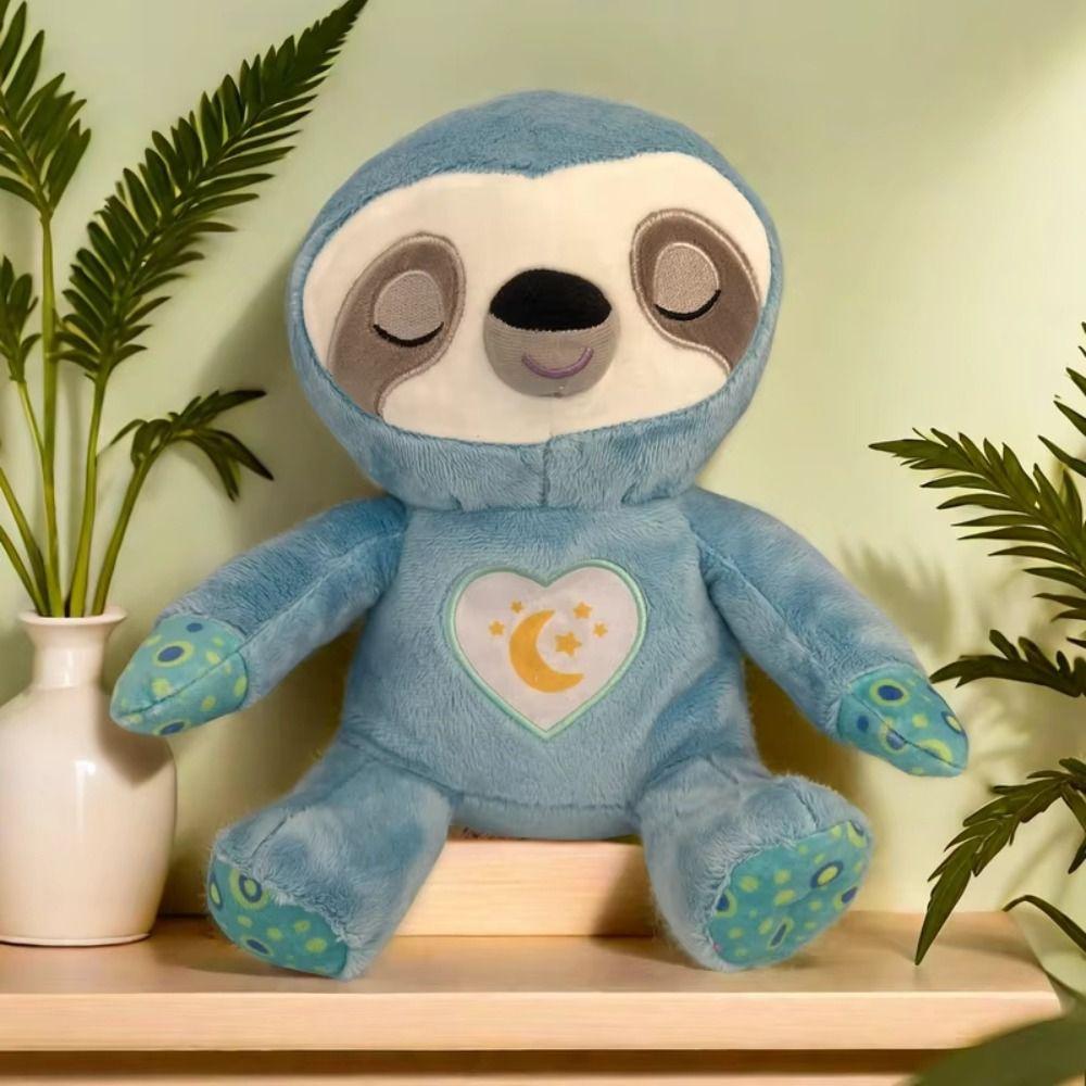 Simulation Sloth Breathing Toy Heart Baby Breath Toy Cute Sound Sleeping Doll  Newborn Toddler