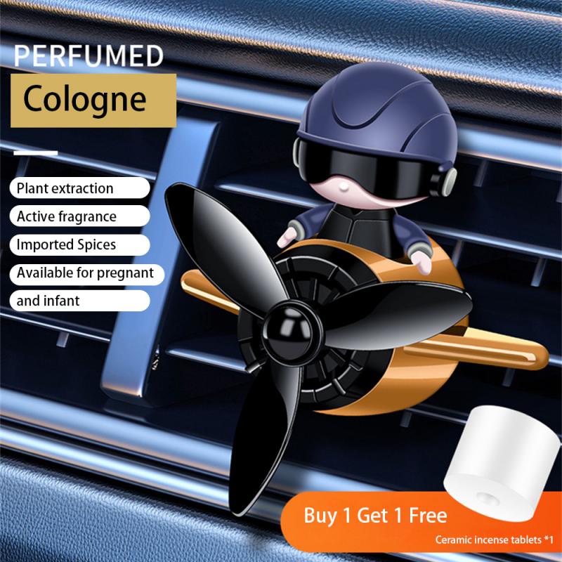 Car Air Freshener Smell In The Styling Vent Perfume Diffuser Bear Pilot Rotating Propeller Fragrance Outlet Air Fresheners