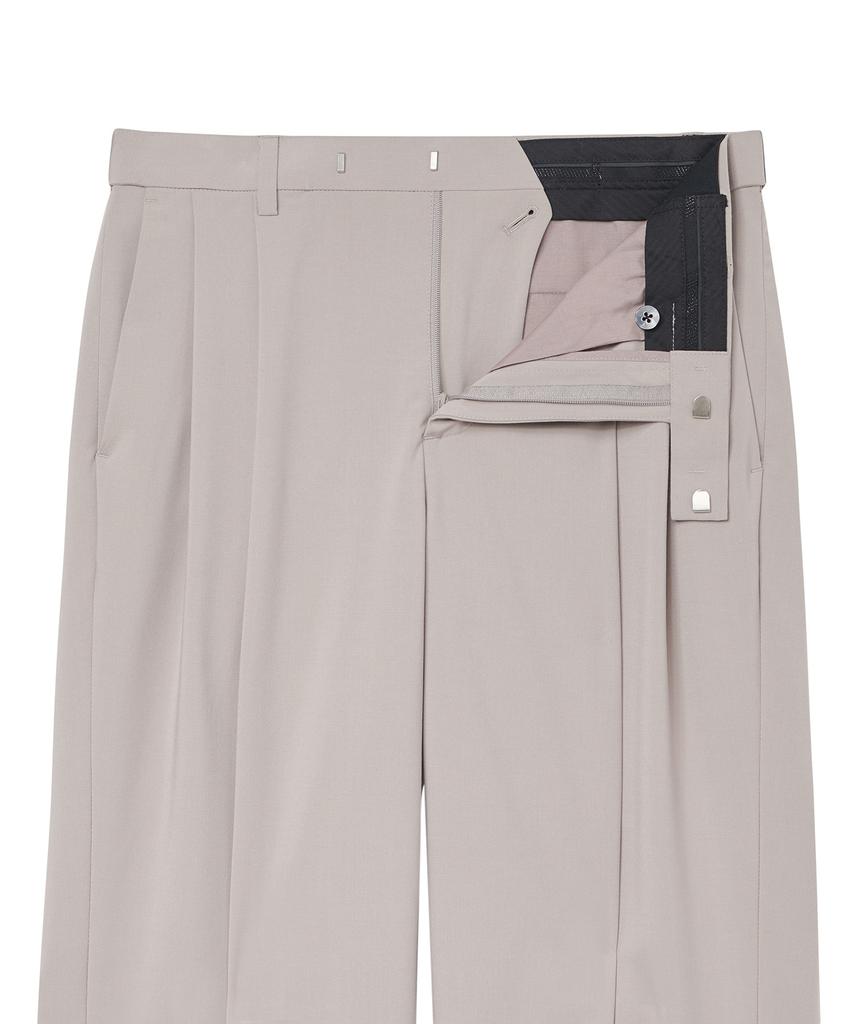 MUSINSA STANDARD [Cooltandard] Real Wide Hidden Elastic Waist Slacks [Light Beige]