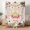 Birthday Queen Card Customize Your Name Blanket Soft Warm Cozy Versatile For Sofa Couch Office Bed Picnics Ideal For All Seasons Warmthful Decor Gift