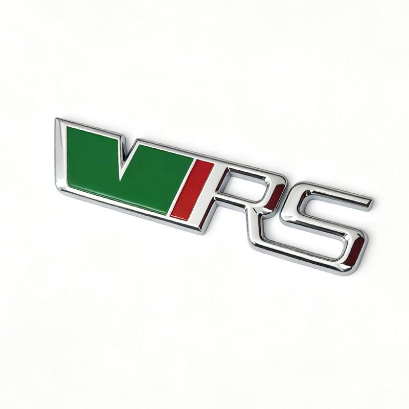 hrpzt6 VRS Logo Car Front Grille Emblem Metal Badge Decoration for Skoda Octavia Rs Fabia Rapid Superb Kodiaq Yeti Citigo Vision Kodiak
