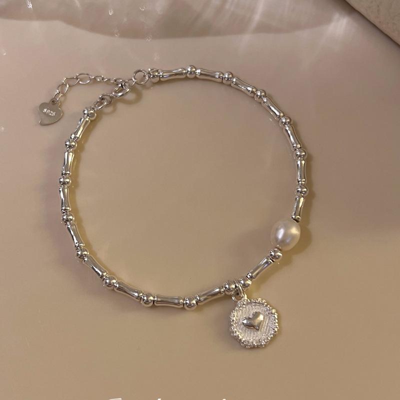 925 Sterling Silver Bead Chain Bracelets For Women Korean Sweet Double Layer Beautiful Stars Bracelets Original Jewelry Gifts