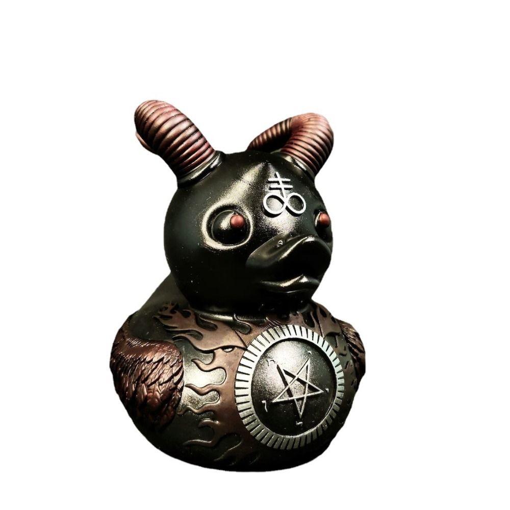 Duck Ornament Death Rock Duck Statue Mysterious Goth Duck Statue Cute Duck Figurines  Home Decor
