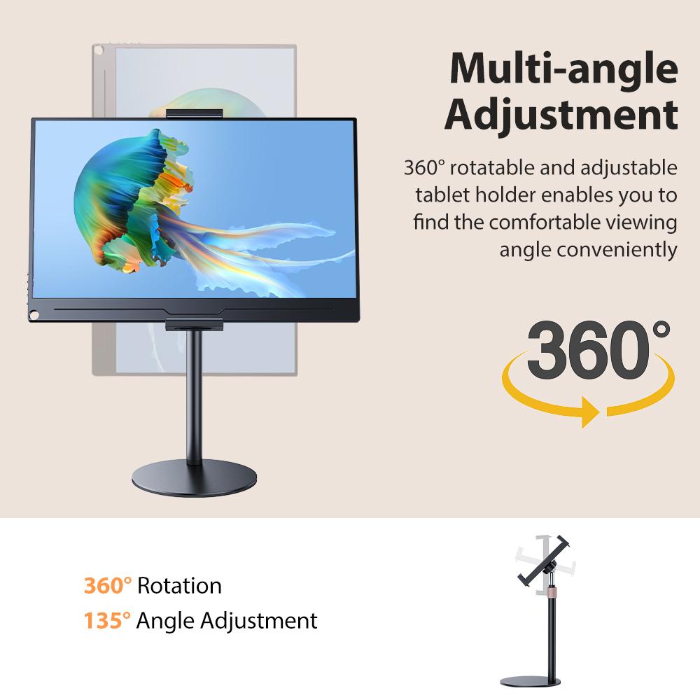 UPERFECT Portable Monitor Holder For 4.7-17.3 Inch Screen Vesa Phone Adjustable Laptop Gaming Bracket Expandable Desktop Stand