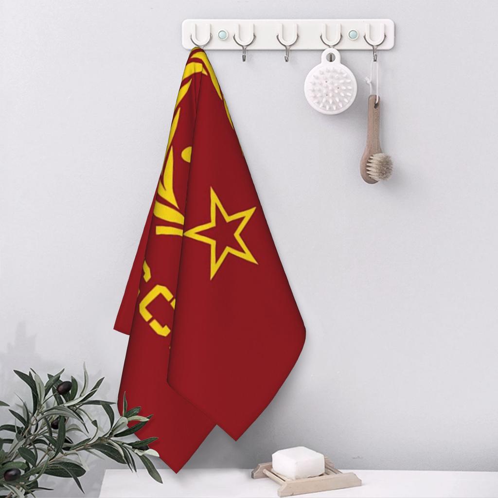 Русский СССР Советский Союз Серп и Молот СССР Коммунистическое Мягкое Лицевое Полотенце Быстросохнущее Бассейн Ванна Хлопковые Полотенца Впитывающее Быстро