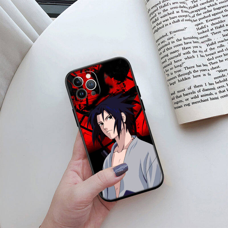 MH105 Чехол для телефона Наруто Учиха Саске для iPhone 7 8 11 12 13 14 15 16 17 16E XS Pro Max XR X SE Air