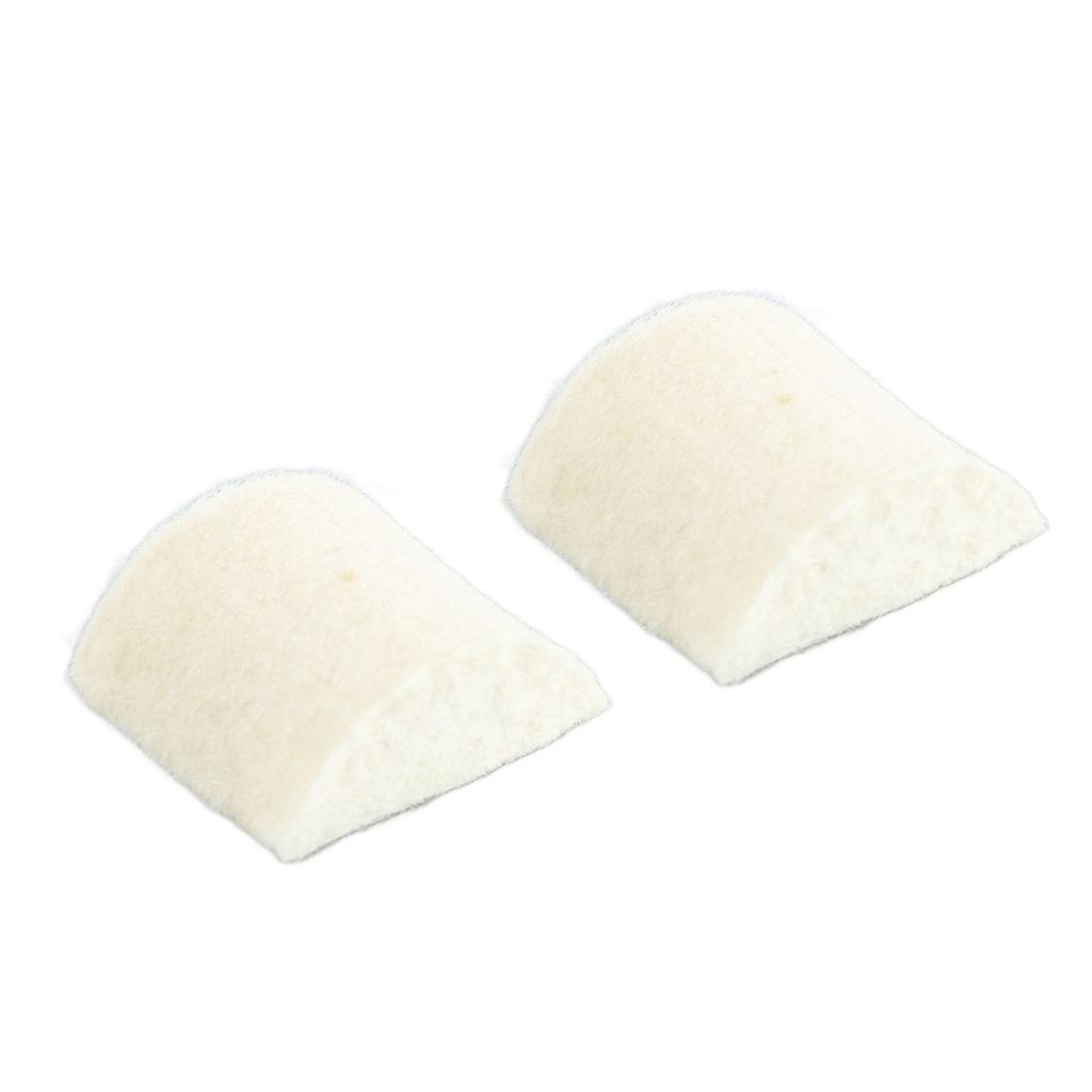 2Pcs Drum Pedal Beater Felt Pads Replacement for Bass Mallet Hammer Head Percussion Accessory White