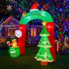 Inflatable Christmas Tree Arch With Gingerbread Man Decorations Toys With LED Decor Christmas Gift DIY Christmas Blow Up Decor