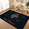 Astronaut Space Theme Soft Crystal Velvet Rug Custom Name & Text Print Non Slip Floor Rug for Bedroom Living Room
