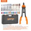VEVOR Rivet Nut Tool, 40.6 cm Rivnut Tool Kit with 13PCS Metric and SAE Mandrels, 186PCS Rivet Nuts, M3, M4, 10-24, M5, M6, 1/4-20, 8-32, 5/16-18, M8