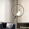 Rotatable Magpie Bird LED Pendant Light for Bedside Bedroom Indoor Gold Silver Hanging Lighting Chandelier Lamps Foyer AC85-265V