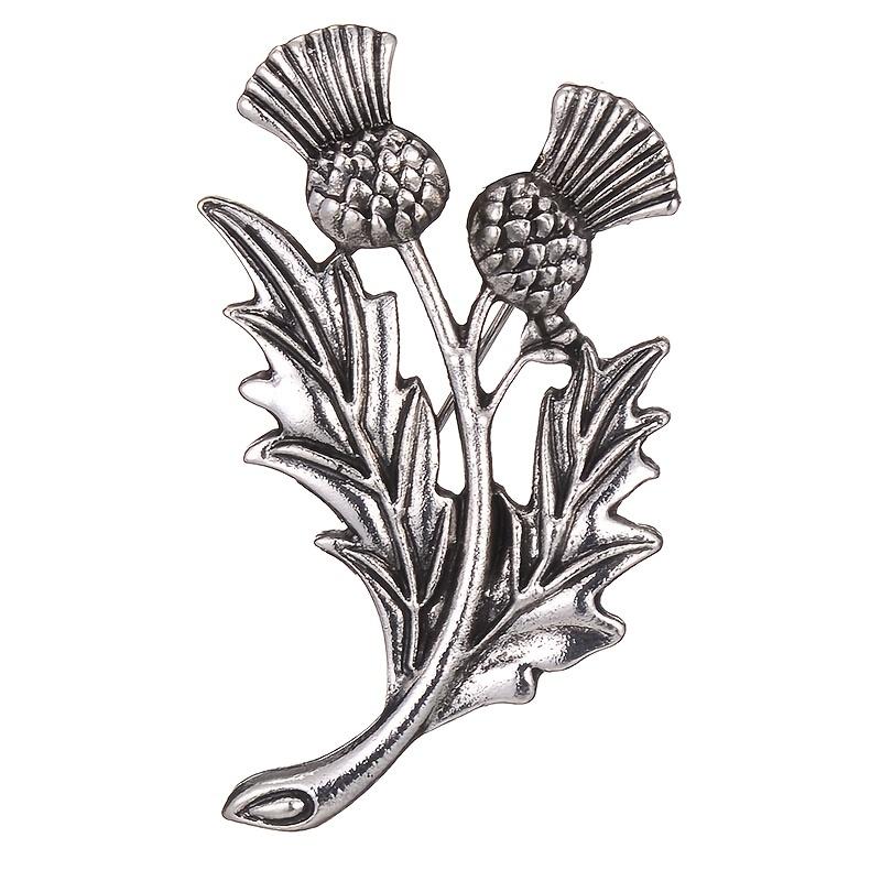 Vintage Creative Thistle Brooch Pin Corsage Clothing Accessories