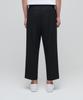 MUSINSA STANDARD Lightweight Loose Tapered Hidden Banding Crop Slacks [Black]