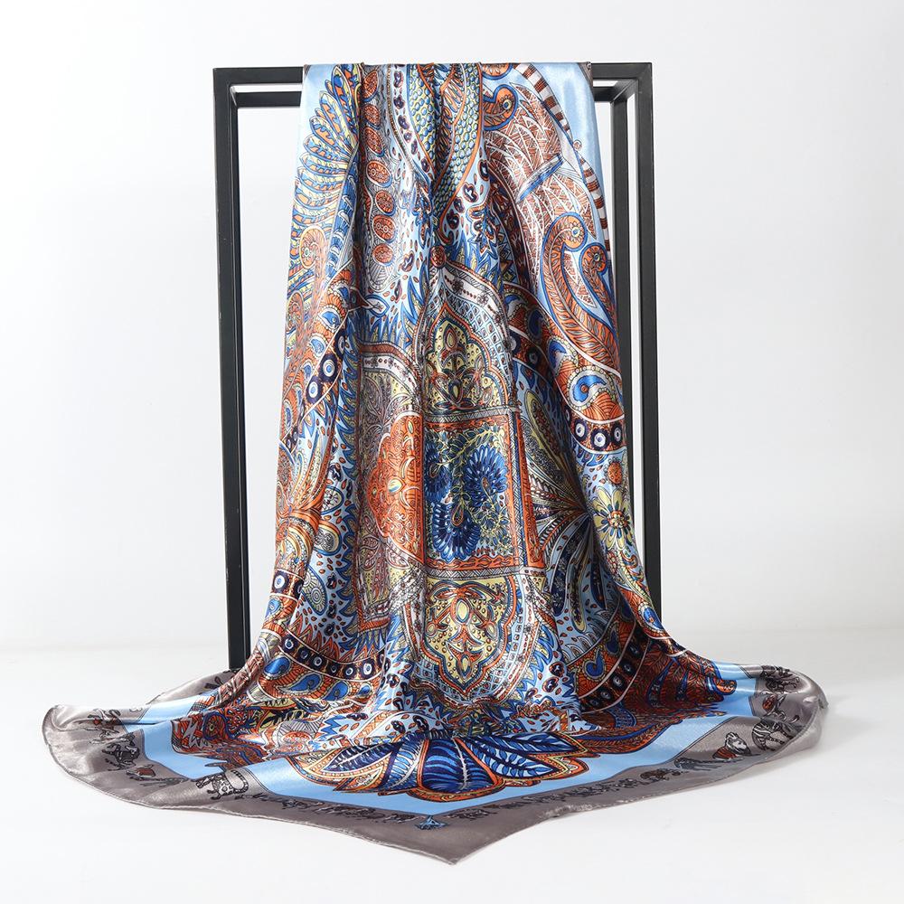 High-quality Luxurious Silk Scarves Headband Scarfs Neck Scarf For Women Chain Silk Scarf Women's Decorative Shawl