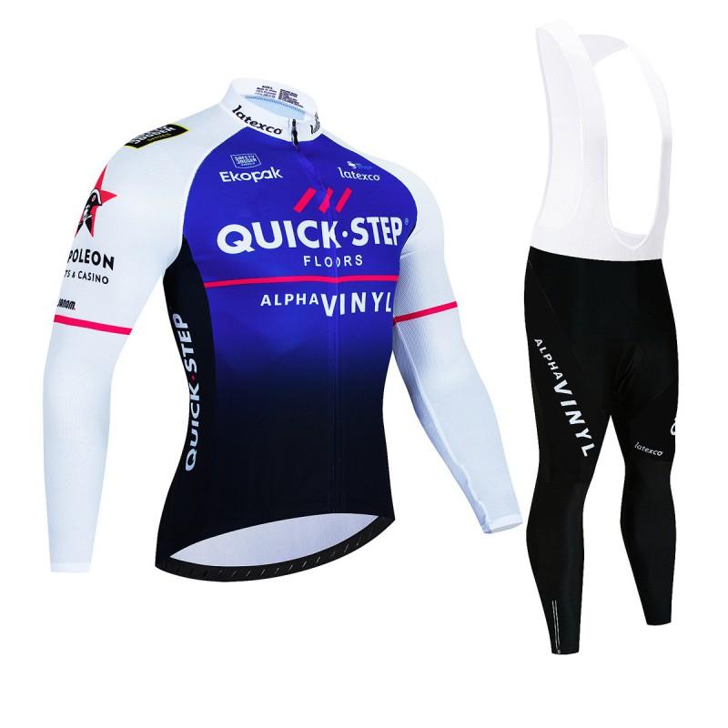 Unisex Long Sleeve Fleece-Lined Cycling Jersey Mountain Road Bikes Wear