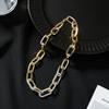 Европейское и американское преувеличенное большое металлическое декоративное ожерелье для женщин, модная короткая цепочка на ключицы