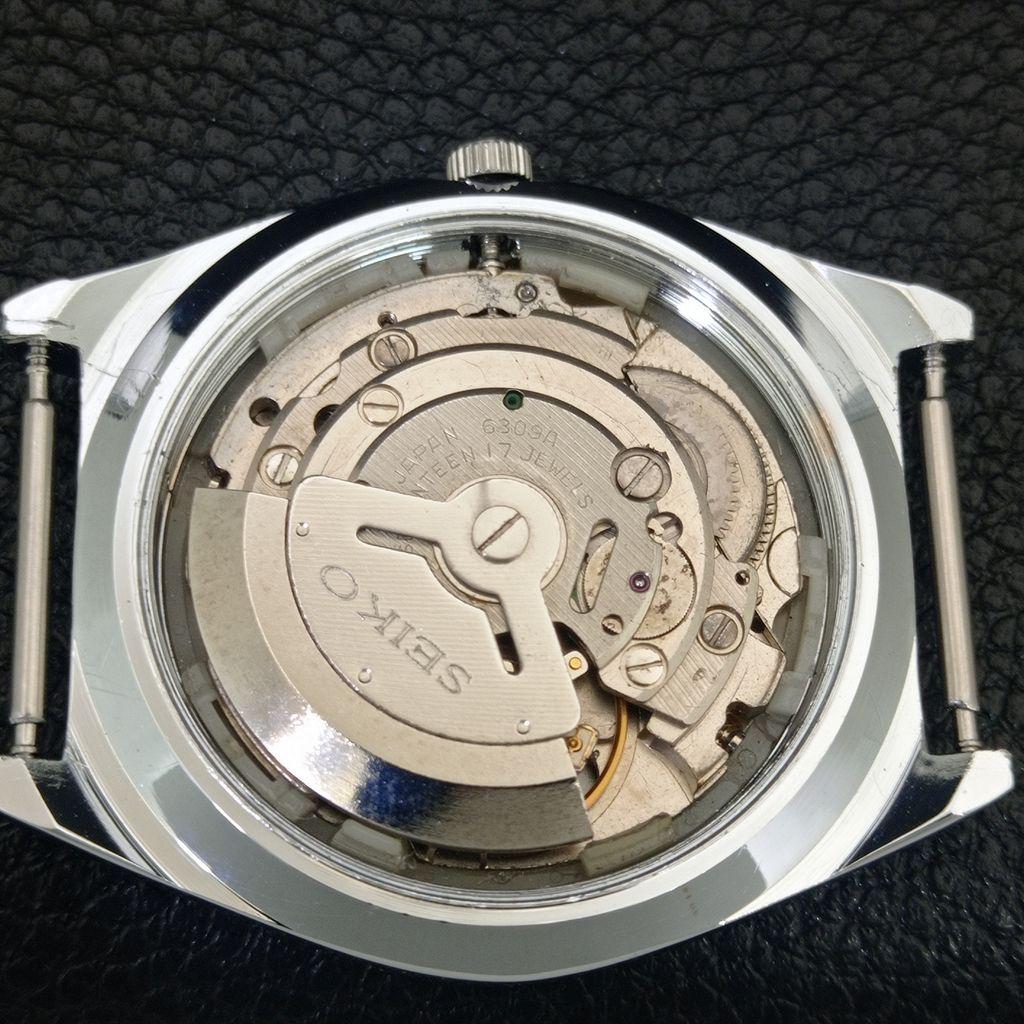 ВИНТАЖНЫЕ ОТРЕМОНТИРОВАННЫЕ МУЖСКИЕ ЧАСЫ SEIKO 5 АВТОМАТИЧЕСКИЕ 6309A ЯПОНИЯ ЧЕРНЫЕ a442591-1