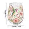 Transparent Hummingbird Joy Tea Cup Gold Rimmed Coffee Cup Creative Garden Glass Tea Cup