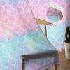 Mermaid Scales Ocean Rainbow Chiffon Sheer Curtains for Living Room Bedroom Home Decoration Window Voiles Tulle Curtain
