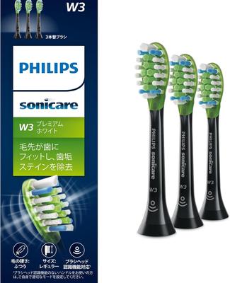 Сменная щетка Philips Sonicare Premium White Regular Genuine W3 Black (3 куска) НХ9063/96
