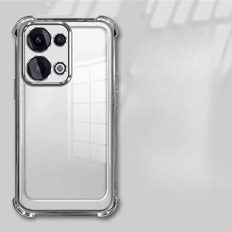 Clear Transparent Shockproof Plating Silicone Case For OPPO Reno 13 Pro 13F 5G Soft Back Cover
