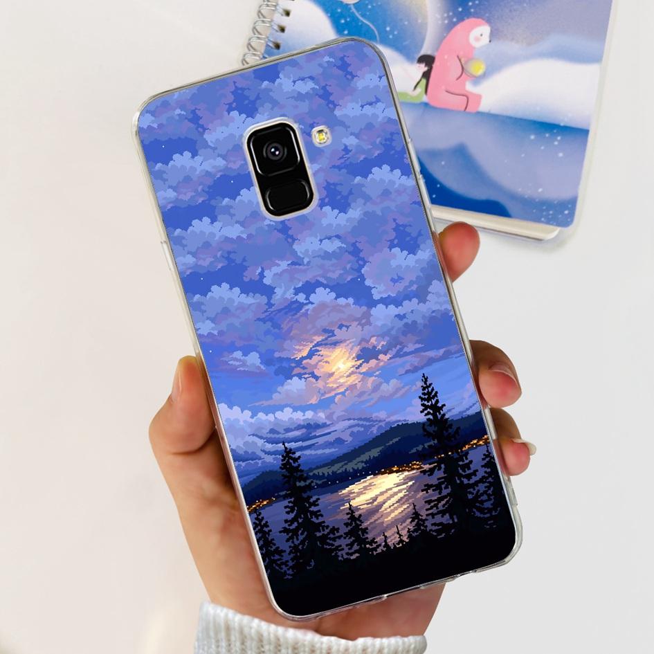 Чехол для Samsung Galaxy A8 2018 / A8 Plus 2018 A530F A730F Силиконовый чехол Популярный цветок одуванчика Мягкий TPU Чехол-защита для телефона