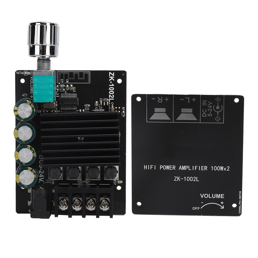 1002L 100Вт x 2 Модуль платы усилителя мощности Bluetooth 5.0 с ручкой регулировки громкости