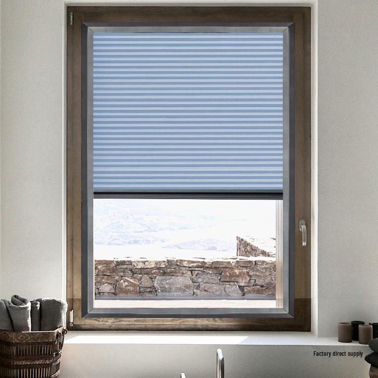 Waterproof Honeycomb Blinds for Inward-Opening Windows: Kitchen, Bathroom, Bedroom Sunshade with Invisible Push-Pull Design