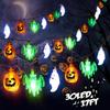 Battery Operated Pumpkin Bat Ghost Lights 20 Feet Halloween Decorations Lights  Indoor
