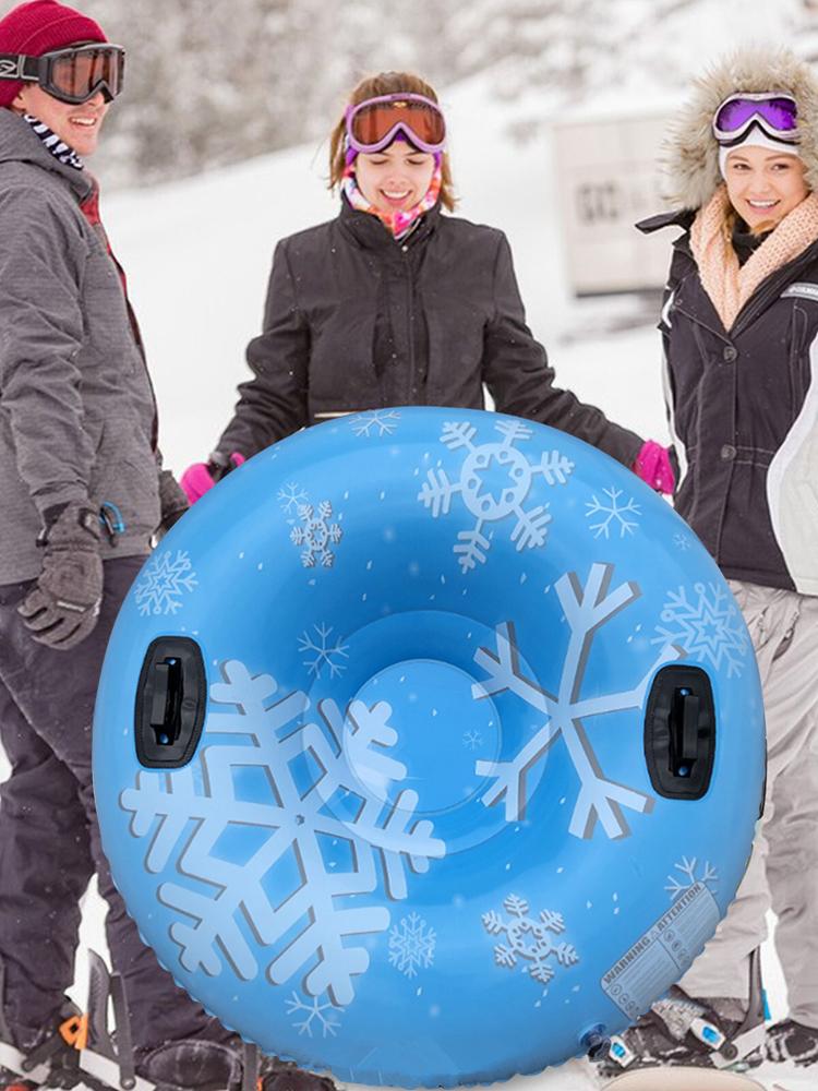 Inflatable Floated Skiing Board Thickened Floated Sled PVC Ski Board Sled with Handles Ski Board Skiing Equipments