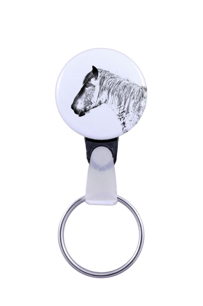 Belgian Horse - Unique Keychain with a Horse Picture, Handmade Product, Light and Handy Pendant from Art-Dog Brand