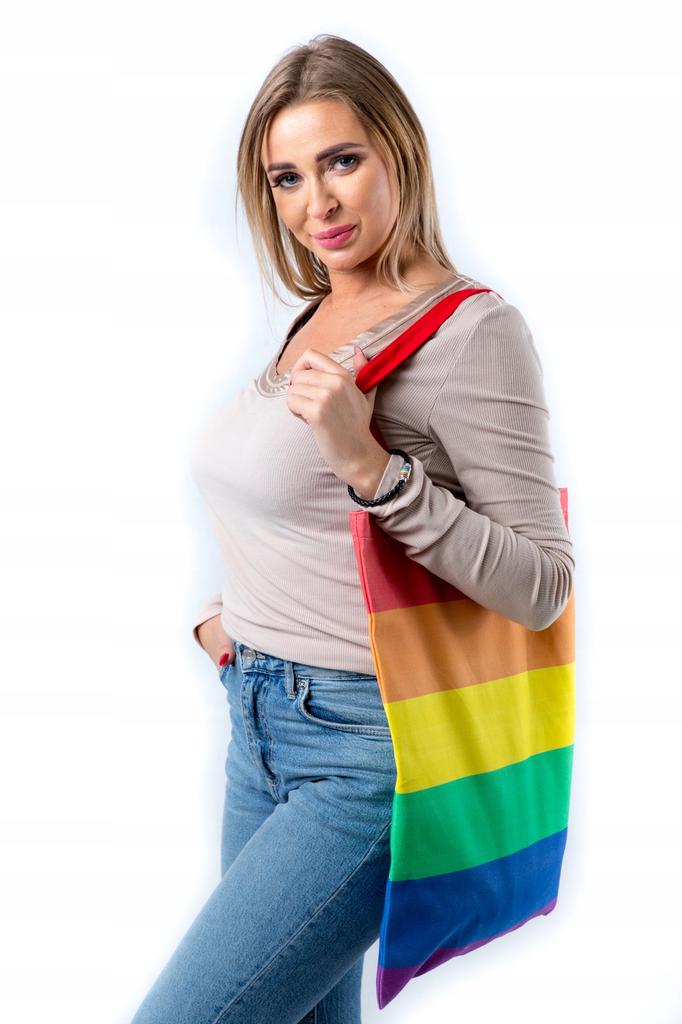 Cotton Rainbow Pride Lgbt Shopping Bag Large Xxl