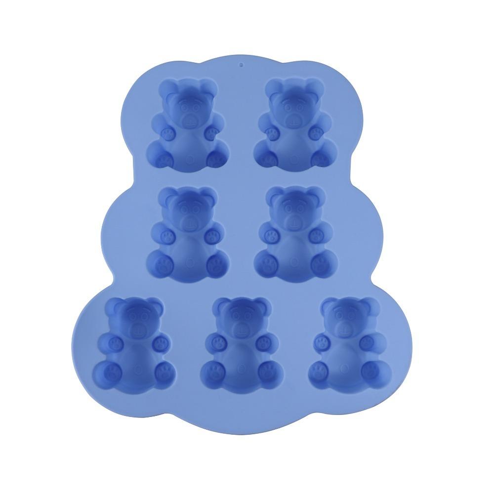 Silicone Cookie Mold 7 Holes Kitchen Fondant Supplies Cute Cake Mold Cupcake Topper Decorating