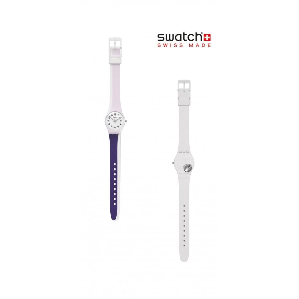 Swatch Lw169 Bau SWatch Пурпурный твист Женские S Уретановые часы