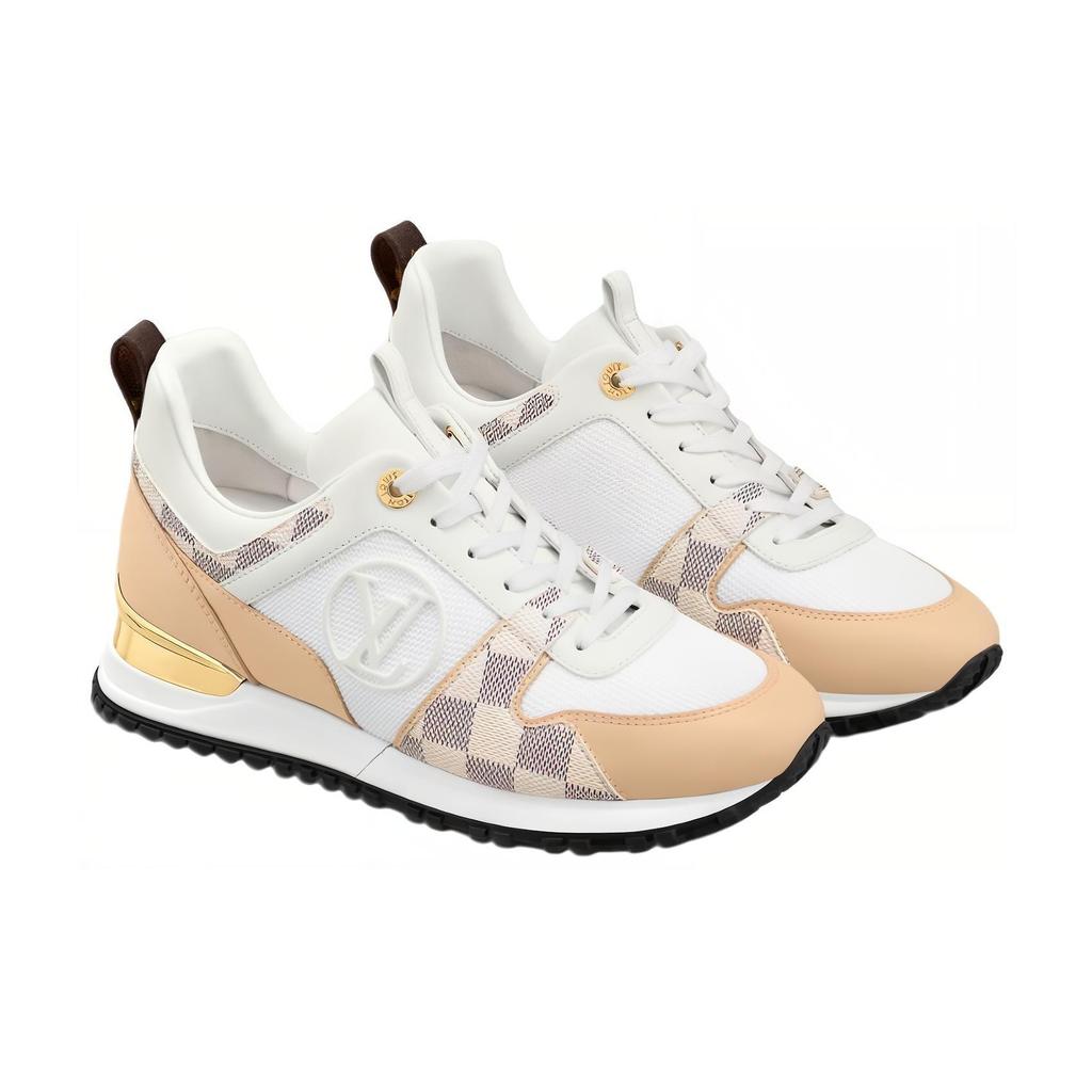 Louis Vuitton Run Away Низкие повседневные кроссовки Женские Белые Umber 1AAWFB