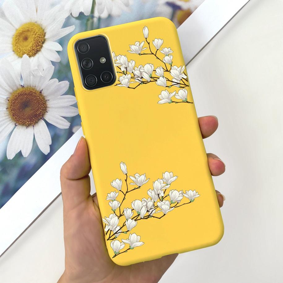 Чехол для телефона Samsung A51 A71 A31 Модный узор Жидкий силикон Полная защита Задняя крышка для Samsung Galaxy A 51 71 31 Capa