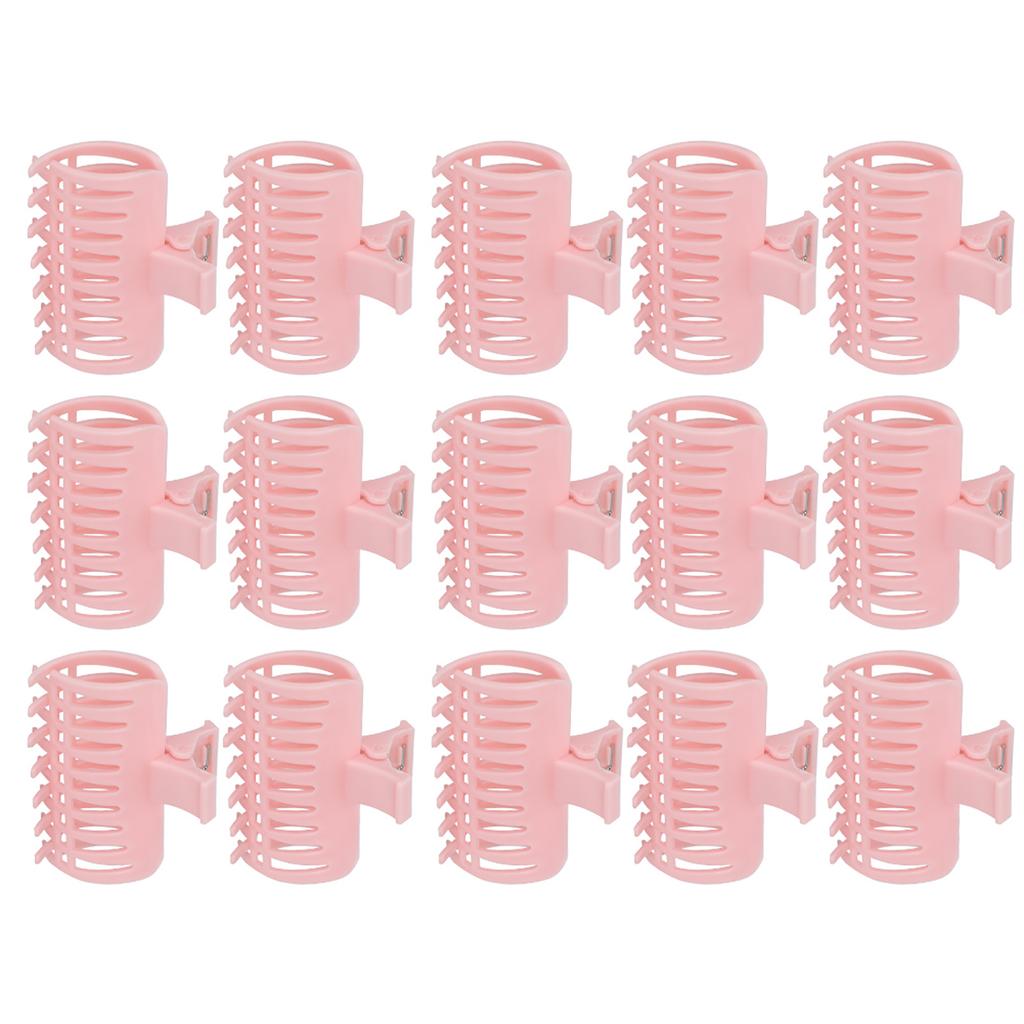 Набор из 15 шт. Зажим для завивки волос, бигуди, фиксирующий зажим, секция для удержания, коготь, инструмент для парикмахерского искусства, розовый