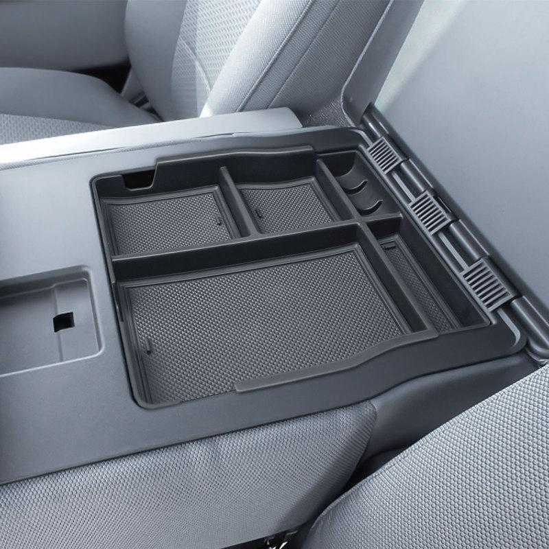 Jump Seat Front Center Console Organizer Ford F150 2015-2024 2025 Armrest Jump Seat Storage Box Tray Interior Car Accessories