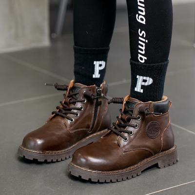 Новые детские ботинки, нескользящие ботинки Martin для улицы, женские повседневные короткие кожаные ботинки на молнии для мальчиков и студентов, модные ботинки для детей