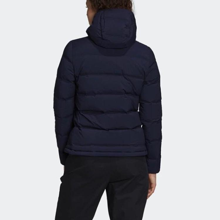 adidas Пуховик с капюшоном унисекс верхняя одежда темно-синего цвета FT2576