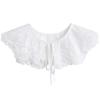 Women Bowknots Fake Collars Hollow Embroidered Lace White False Collar Women Detachable Collars Shirt Neckwear Accessories