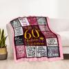 1pc Happy 60th Birthday Celebration blanket Soft and Warm for Sofa Office Camping Travel Livingroom Great Gift for Friends and Family Comfortable