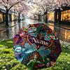 Custom Name Personalized Batman Print Umbrella, Auto Open Close, 8‑Rib Sturdy Frame, Commute Camping Hiking Use, Birthday Gift